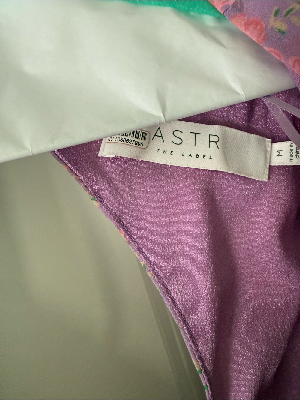 ASTR the Label - Floral Puff-Sleeve Maxi Dress in Lavender and Pink - Picture 2 of 4